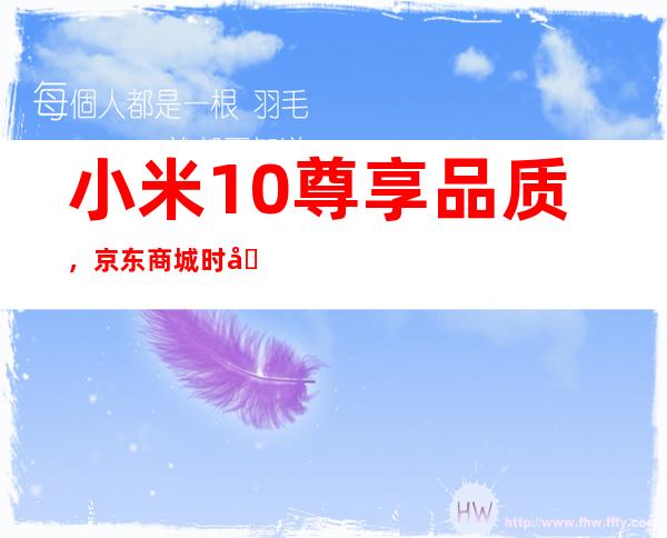 小米10尊享品质，京东商城时刻焕新